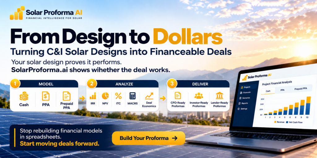 From Design to Dollars: Turning C&I Solar Designs into Financeable Deals 